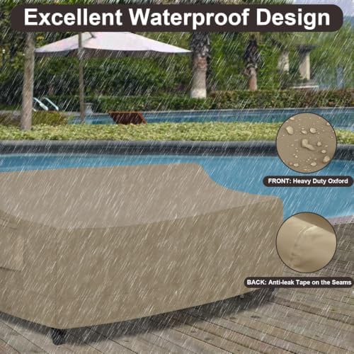 PureFit Outdoor Couch Cover Waterproof Patio Sofa Furniture Covers 3-Seater - Image 4
