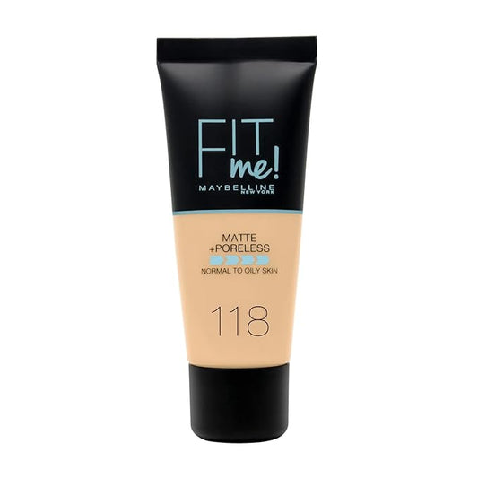 Maybelline New York Fit Me Matte & Poreless Foundation 118 Light Beige 30ml