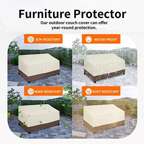 Easy-Going Heavy Duty Outdoor Loveseat Cover Waterproof, 90Wx35Dx33H inch - Image 5