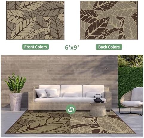 GENIMO Outdoor Rug, Waterproof Plastic Rugs - Image 2