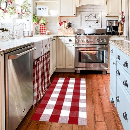 Christmas Plaid Outdoor Rug, Layering Rug - Image 6