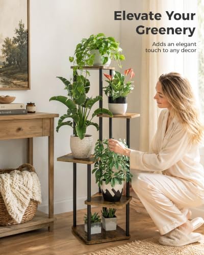 Bamworld Plant Stand Indoor Corner Plant Shelf - Image 4
