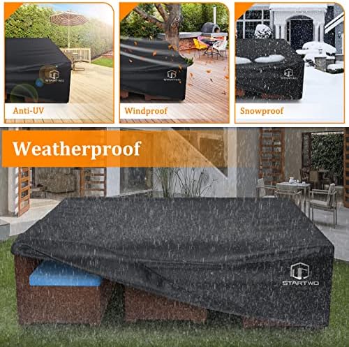 STARTWO Patio Furniture Covers, Outdoor Furniture Covers Waterproof，Black - Image 6