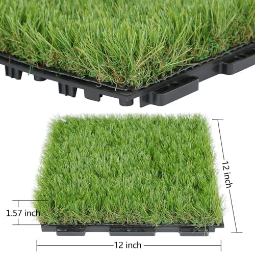 XLX TURF Interlocking Artifical Grass Tiles 18 PCS - Image 3