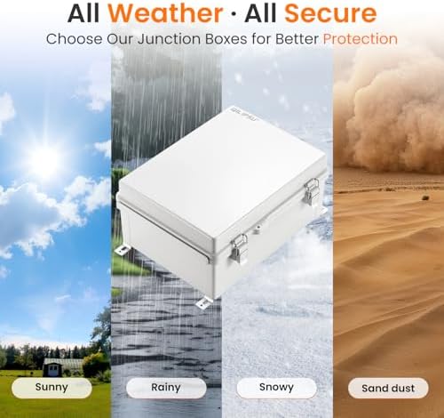 QILIPSU Waterproof Junction Box IP67 Outdoor Plastic Electrical Project - Image 7
