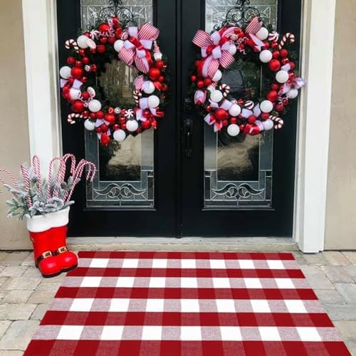 Buffalo Plaid Outdoor Rug, Layering Rug - Image 5