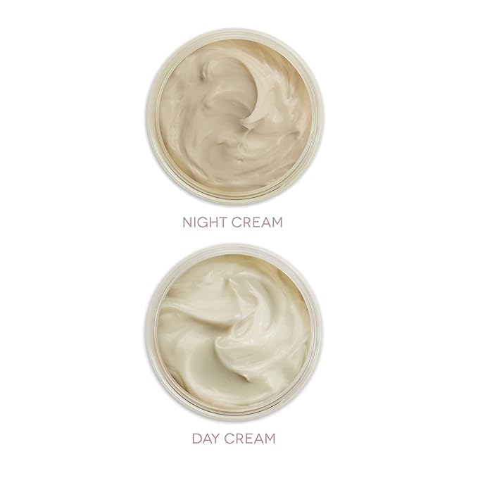 Earth To Skin Tea Time Mini Duo Set: White Tea Day Cream (0.5 Fl Oz) and Black Tea Night Cream (0.5 Fl Oz), All-Day & Night Hydration for Face and Neck (2 Pack)