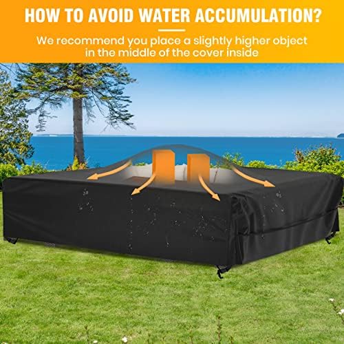 Patio Furniture Covers Waterproof Outdoor Table Cover 126"Lx126"Wx28"H - Image 5