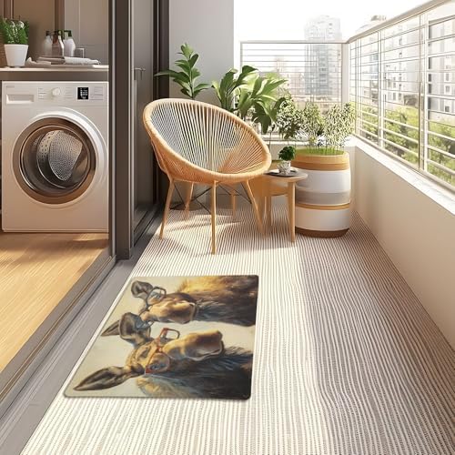 Moose Brown Door Mat Doormat Non-Slip Backing Outdoor Welcome Mat Indoor - Image 7