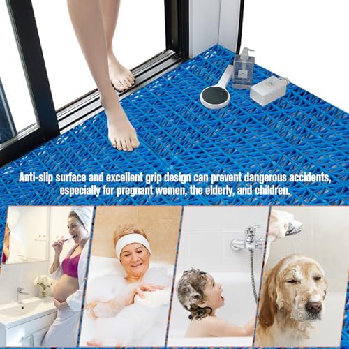 12 Pcs Drainage Mat Modular Interlocking Cushion 11.8" x 11.8" Interlocking - Image 6