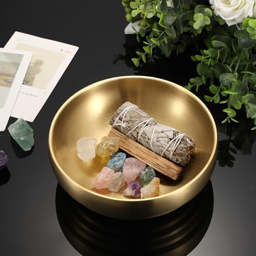 7.4" Gold Decorative Bowl, 2 Packs Key Bowls - Image 4