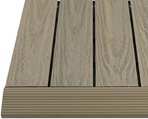 NewTechWood 1/6 ft. x 1 ft. Quick Deck Composite Deck Tile Straight Fascia in by NewTechWood