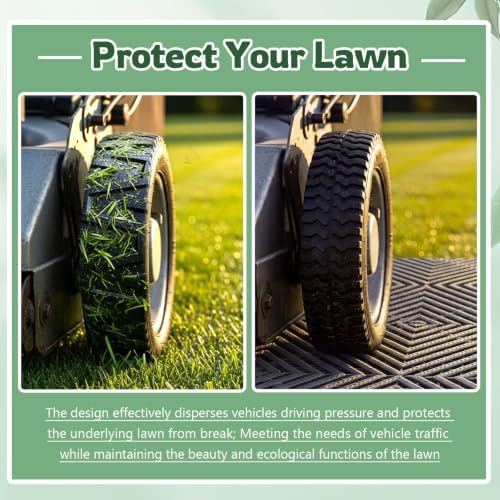Tinideya 12 Pack Heavy Duty Drive on Lawn Grid, 15.8 x 15.8 in - Image 3