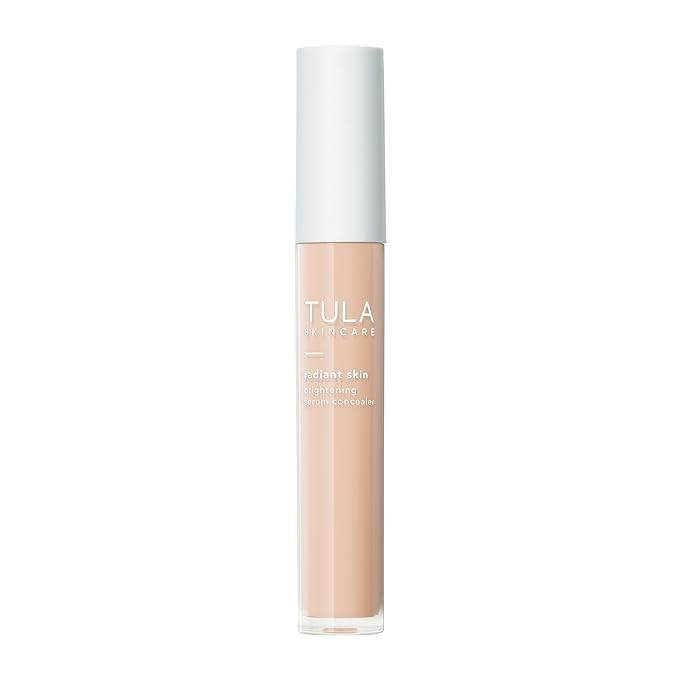 TULA Skin Care Radiant Skin Brightening Serum Concealer - Conceals Dark Circles & Discoloration, Longwearing & Crease-Resistant, Brightens the Appearance of Skin Over Time, Shade 100, 0.18 fl oz.
