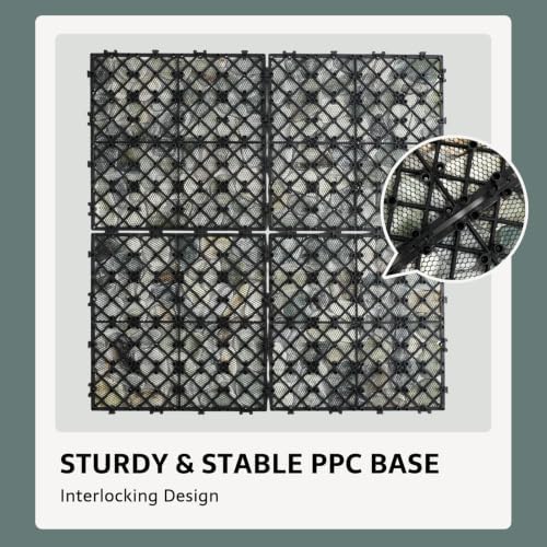 Pebble Tile, Natural Stones Paver Tile, Jade Green 4 Sheets - Image 4