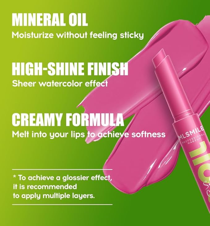 3 Colors Fat Lip Oil Click Slick, Moisturizing and Long-lasting Lip Balm, Non-stick and High Pigment Lip Glow Oil, Lightweight Lip Plumper with Coconut Oil (Set: C)