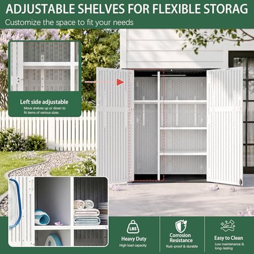 Outdoor Storage Shed Resin Waterproof Storage Cabinet - Image 4
