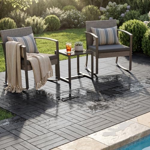 60 PCS Plastic Interlocking Deck Tiles, 11.8"x11.8" Patio Flooring - Image 6