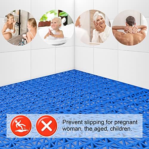 MYFAMIREA Modular Interlocking Cushion 12 Pack 11.8" x 11.8" Rubber Floor Tiles - Image 6