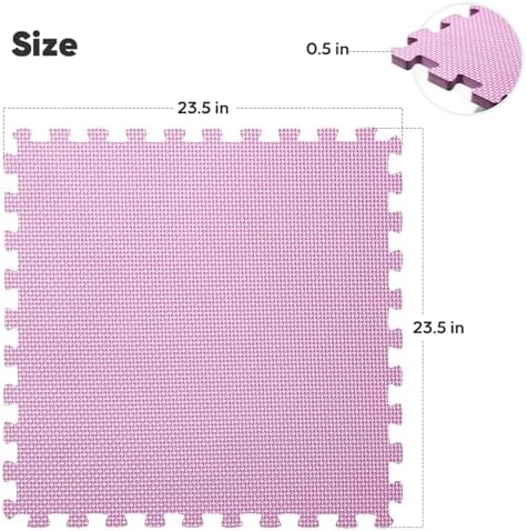 12 Pack 48 sqft Home Gym Mat, Puzzle Exercise Mat, EVA Interlocking Foam Floor - Image 2