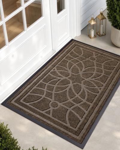 DEXI Front Door Mat Outside Entrance 3x5, Heavy Duty Non Slip by DEXI