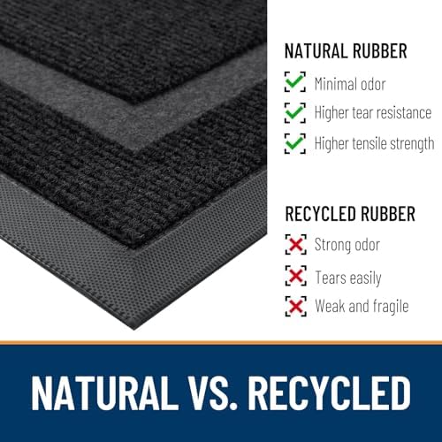 OLANLY Front Door Mat Outside 71x34, All-Season Heavy-Duty Rubber Doormat - Image 4