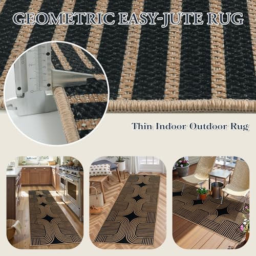 Lahome Modern Geometric Runner Rug, 2x6 Laundry Room Rug Runners - Image 4