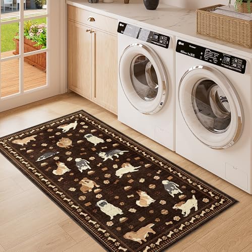 DUKINO 2x4 Rug Runner, Washable Dog Bathroom Rug Soft Non Slip - Image 3