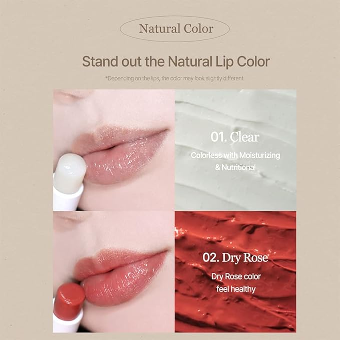 mixsoon Vegan Melting Lip Balm (Dry rose) 0.14 oz / 4.1g