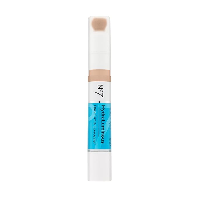 No7 Hydraluminous Concealer - Shade 4 - Full-Coverage Under Eye Concealer for Dark Circles with Caffeine & Ceramides - Hydrating & Brightening Concealer for Dark Under Eye Area (3.9m)