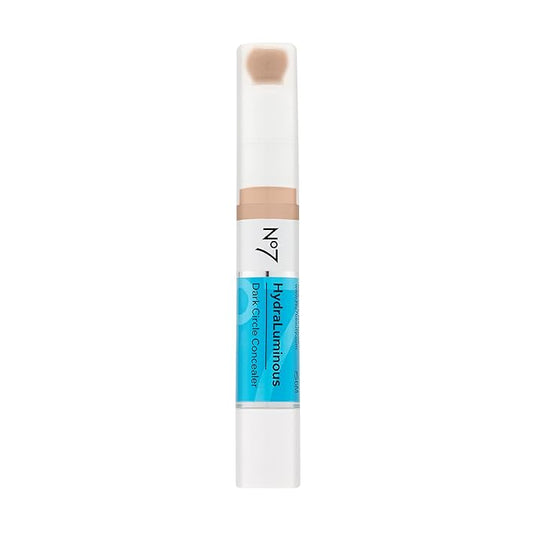 No7 Hydraluminous Concealer - Shade 4 - Full-Coverage Under Eye Concealer for Dark Circles with Caffeine & Ceramides - Hydrating & Brightening Concealer for Dark Under Eye Area (3.9m)