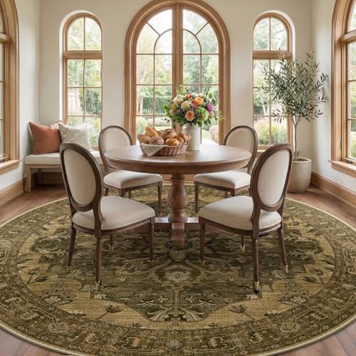 RELEANY Washable Area Rug, Round 10ft - Image 3