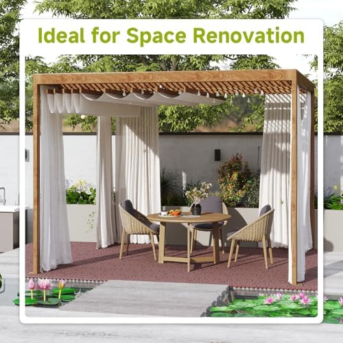 Rovibek 44 PCS Interlocking Deck Tiles, All Weather Patio Tiles - Image 4