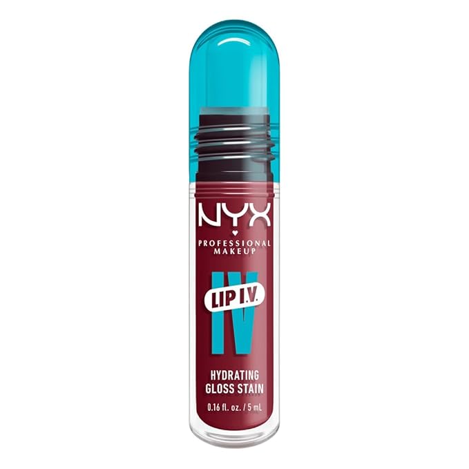 NYX PROFESSIONAL MAKEUP Lip IV Hydrating Glossy Lip Stain with 12HR Hydration - Bubblegum Burst (Pink)