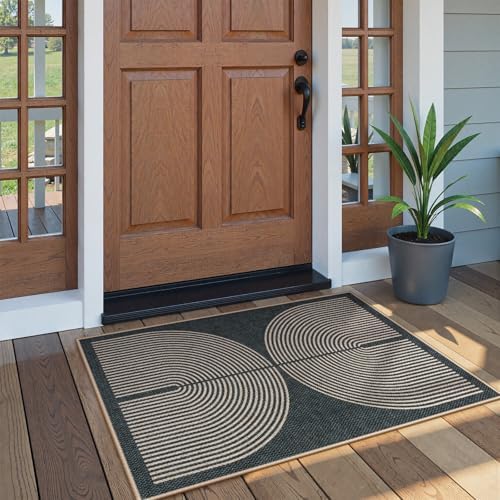 Lahome Rainbow Easy Jute Rugs for Entryway by Lahome