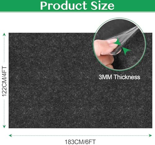 ToLanbbt Outdoor Storage Shed Floor Mat, 6 x 4 FT Waterproof Carport Mat - Image 2