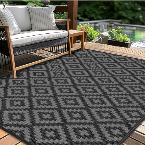 Kalafun Outdoor Patio Plastic Straw Rug, 5x8 ft by Kalafun