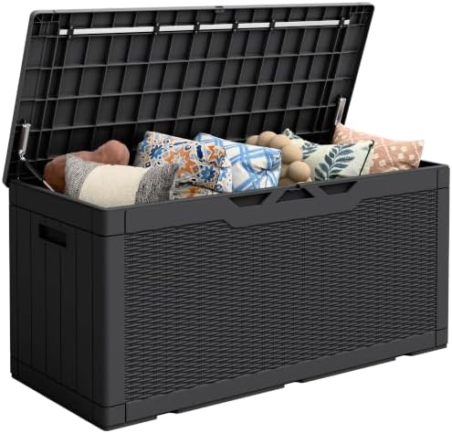 Flamaker Outdoor Storage Box 100 Gallon Waterproof Resin Deck Box by Flamaker