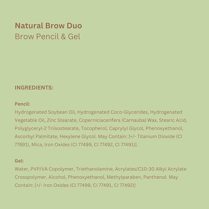 Pixi Natural Brow Duo - Natural Brown, 0.2oz