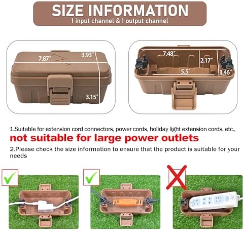 Hrensaw Small Weatherproof Electrical Connection Box, Outdoor Electrical Box - Image 2
