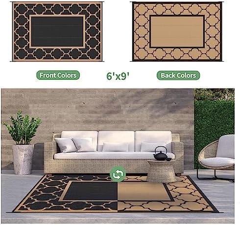 GENIMO Outdoor Rug, Waterproof Plastic Rugs - Image 4