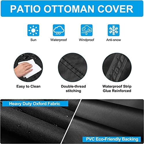 Patio Table Cover 100% Waterproof, 96.4x63.7x27.9 inch Outdoor Table Cover - Image 4