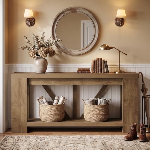 Tribesigns 70.9" Extra Long Console Table, 2-Tier Entryway Table - Image 5
