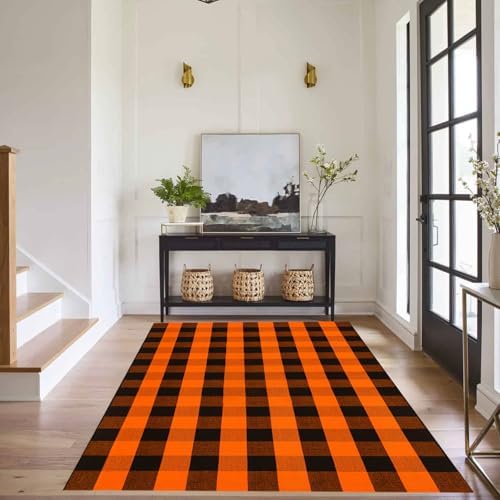 Buffalo Plaid Outdoor Rugs, Layering Rug - Image 3