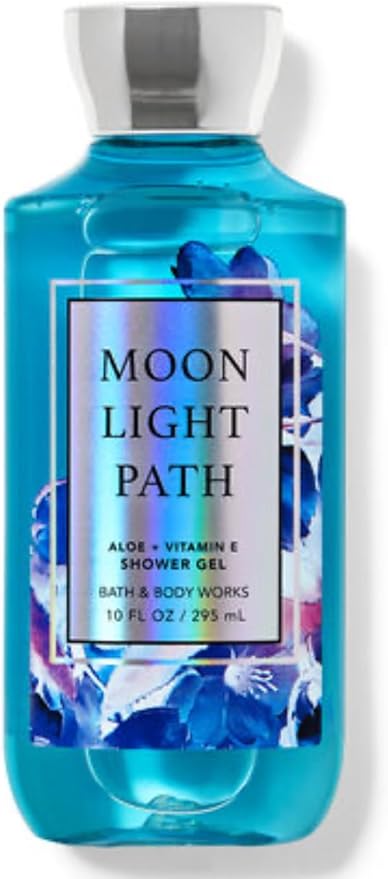 Bath & Body Works - 3 Piece Bundle - Spray - Body Cream - Shower Gel - Full Size and Gift Bag HELLO GORGEOUS (Moonlight Path)