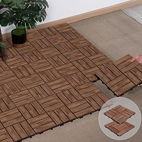 Yaheetech 27PCS 12x12in Interlocking Deck Tiles Outdoor Patio - Image 3