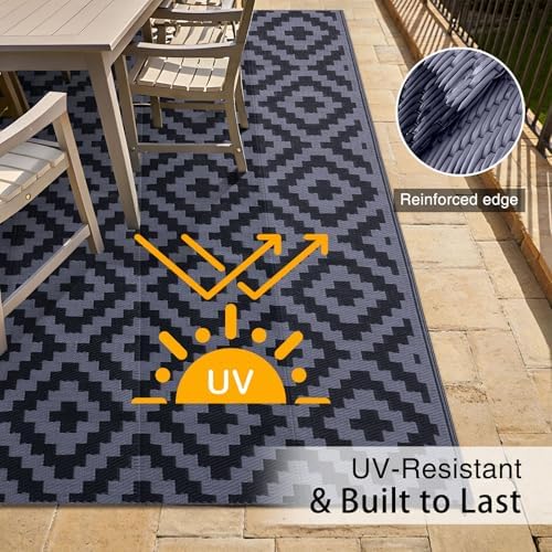 OLANLY Outdoor Rug 4x6 ft Waterproof Reversible Mat - Image 4