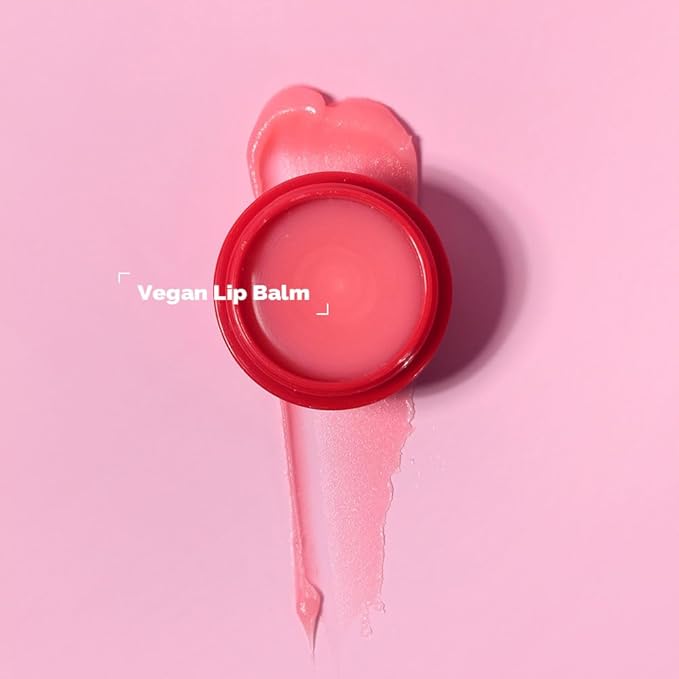PS.PRETTYSKIN Moisturizing Korean Vegan Lip Balm 0.31oz. (9g) Smooth, Soft Texture, Hydrating, Natural Shine, Glossy (Cherry)