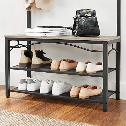 VASAGLE Shoe Bench Rack, 3-Tier Storage Shelf - Image 6