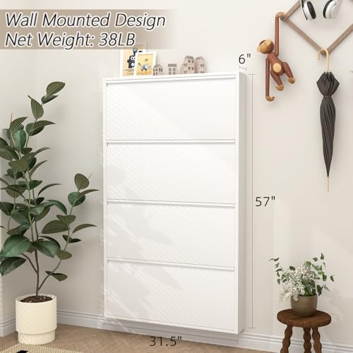 GREATMEET Slim Wall Mounted Metal Storage Cabinet - Image 2